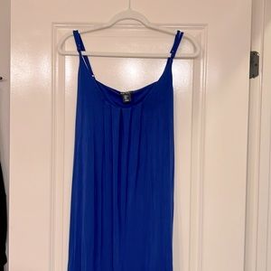 Royal blue high low maxi dress. Loose fitting. Built-in bra.